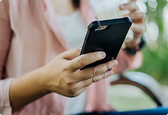 a person holding a phone