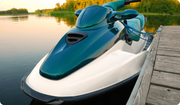 A parked jetski.