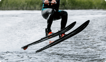 a person on water skis