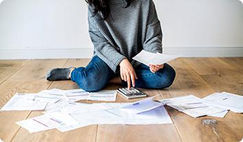 a person sitting on the floor