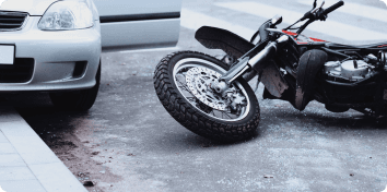 an accident involving a car and a motorcycle