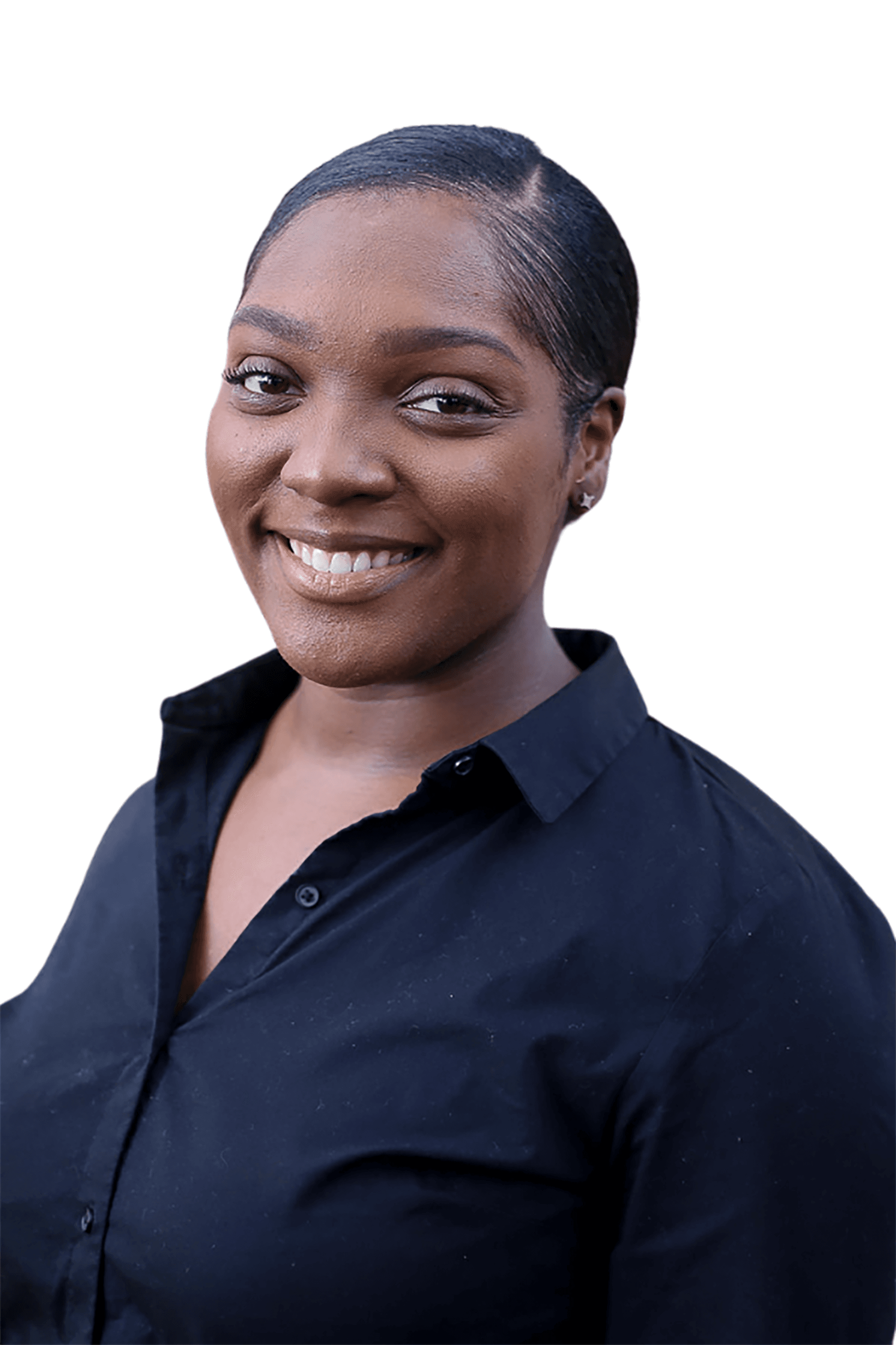 a close-up of a person smiling