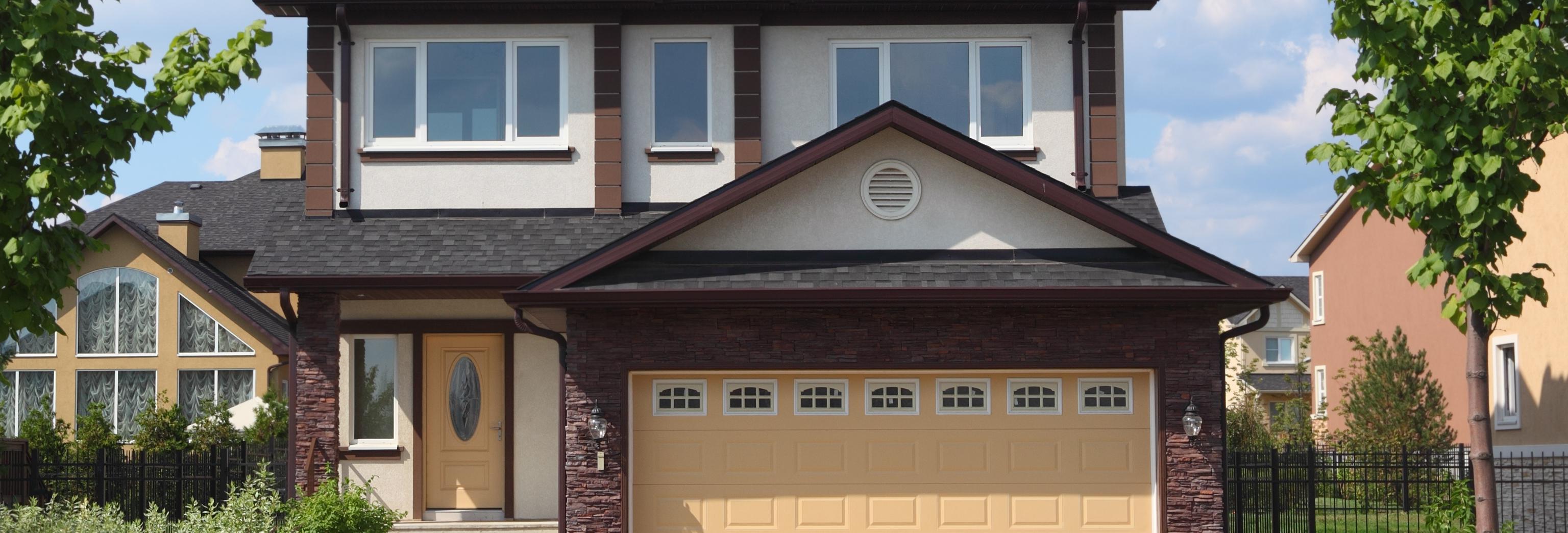 a brown residential house