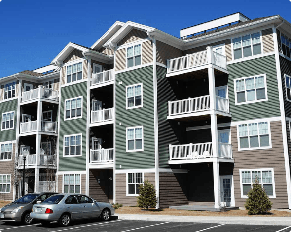 a multi-story apartment building