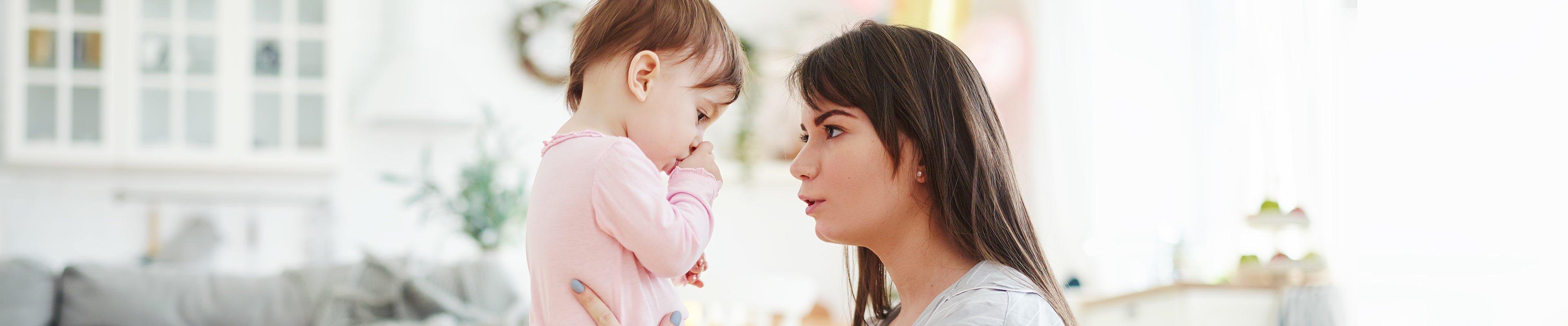 Image of a toddler and babysitter.