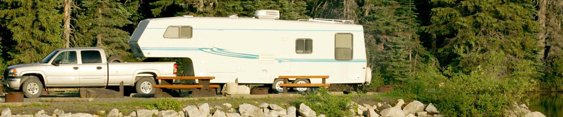 a trailer with a trailer attached to it