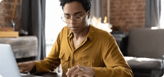 a person sitting at a table