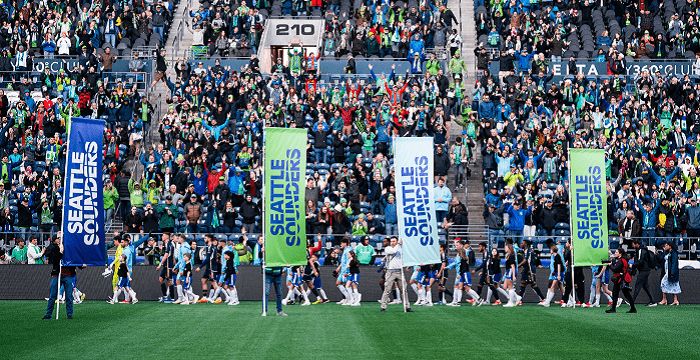 Seattle Sounders fans in the stadium