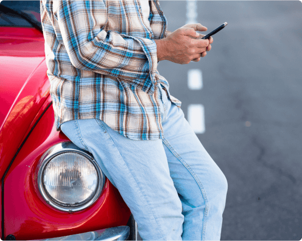 a man using a cell phone